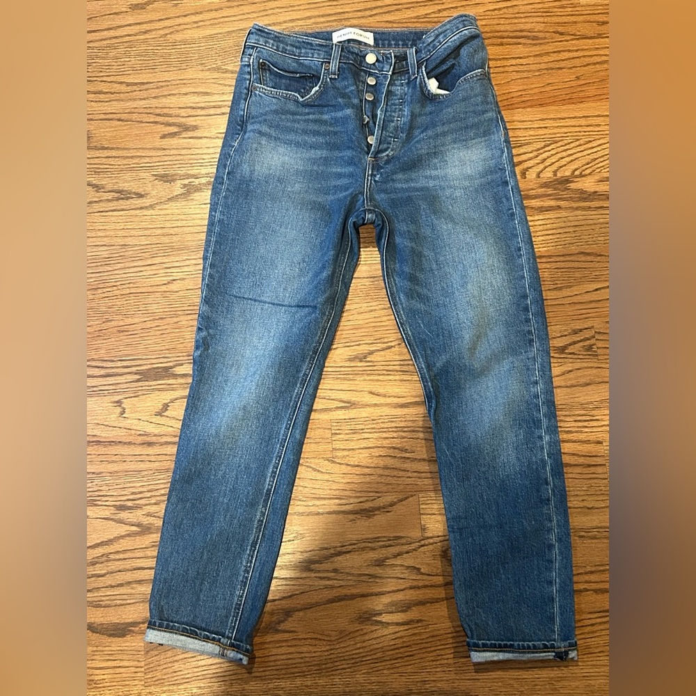 Dark blue jeans